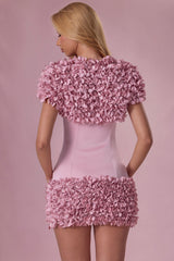 Cropped Bolero in Blush Pink