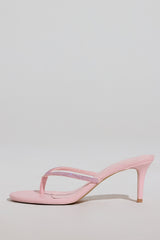 Heeled Sandal in Blush Pink