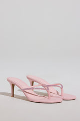 Heeled Sandal in Blush Pink