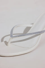 Heeled Sandal in White