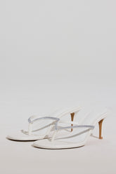 Heeled Sandal in White