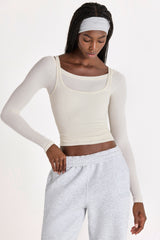 ButterCloud™ Layered Top in Coconut