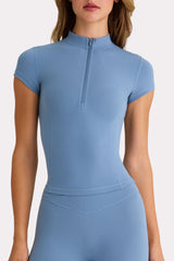 Soft Active Quarter-Zip Top in Marine