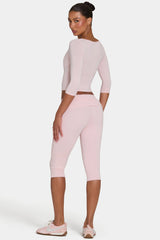 ButterCloud™ Capri Leggings in Blush