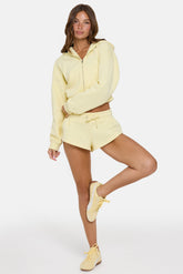 Mid-Rise Mini Shorts in Buttercream