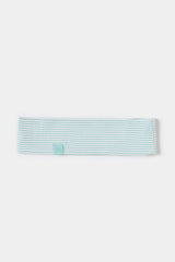 Ribbed Jersey Headband in Mint Stripe