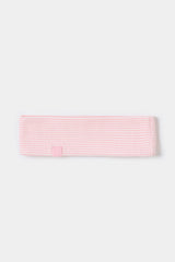 Ribbed Jersey Headband in Peach Stripe