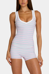 Soft Active Tank Top in Multi Stripe