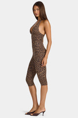Modal Capri Jumpsuit in Leopard