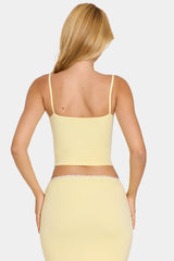 Modal Lace-Trim Top in Butter