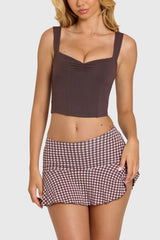 Modal Ruched Bust Top in Chocolate
