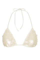 Triangle Bikini Top in Pearl