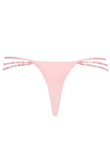 Multi-Strap Cheeky Bikini Bottoms in Baby Pink