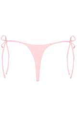Side-Tie Thong Bikini Bottoms in Baby Pink