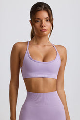 Super Sculpt Seamless Backless Sports Bra in Lavender