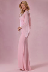 Chiffon Cape in Blush Pink