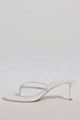 Heeled Sandal  in White
