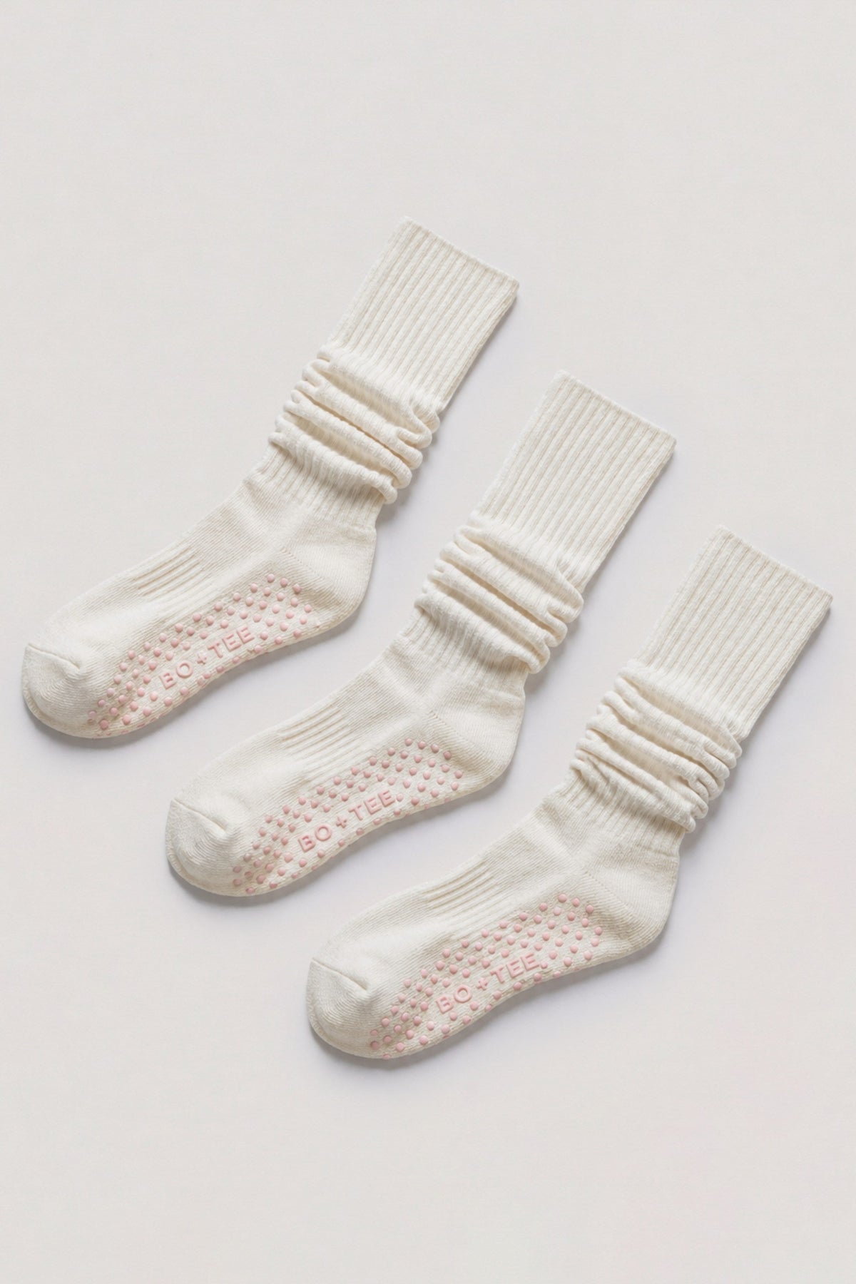 Pilates 3-Pack Socks Bundle in Coconut
