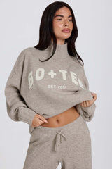 Soft Knit Oversized Jumper in Oatmeal