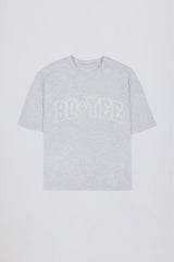 Oversized Cotton-Jersey T-Shirt in Grey Marl