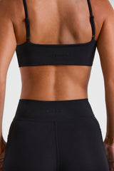 Soft Active V-Waist Flared Leggings in Black