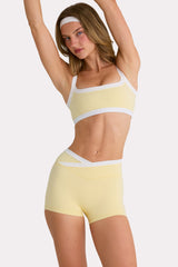 Soft Active Shorts  in Lemon