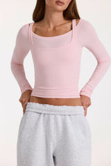 ButterCloud™ Layered Top  in Blush