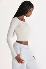 ButterCloud™ Layered Top  in Coconut