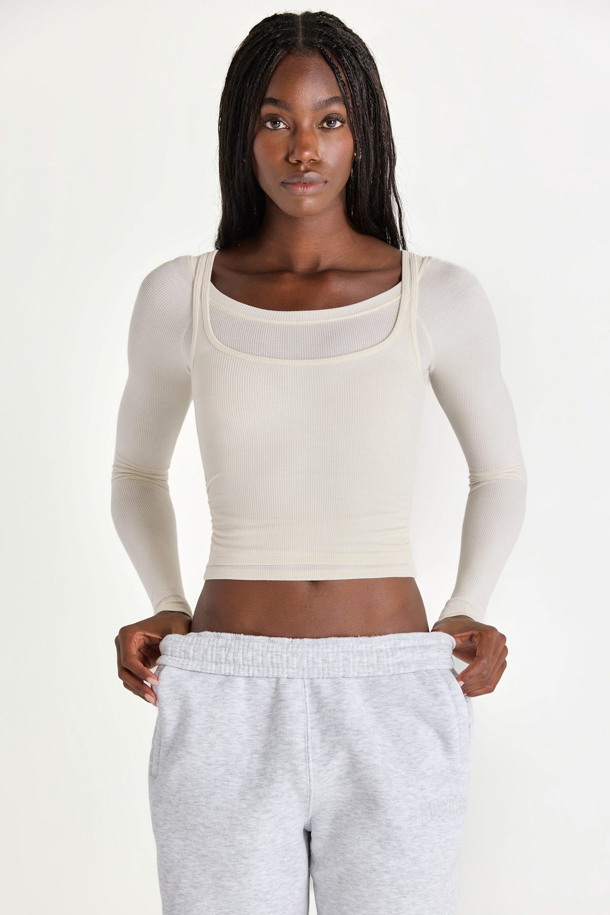 ButterCloud™ Layered Top  in Coconut