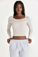 ButterCloud™ Layered Top  in Coconut