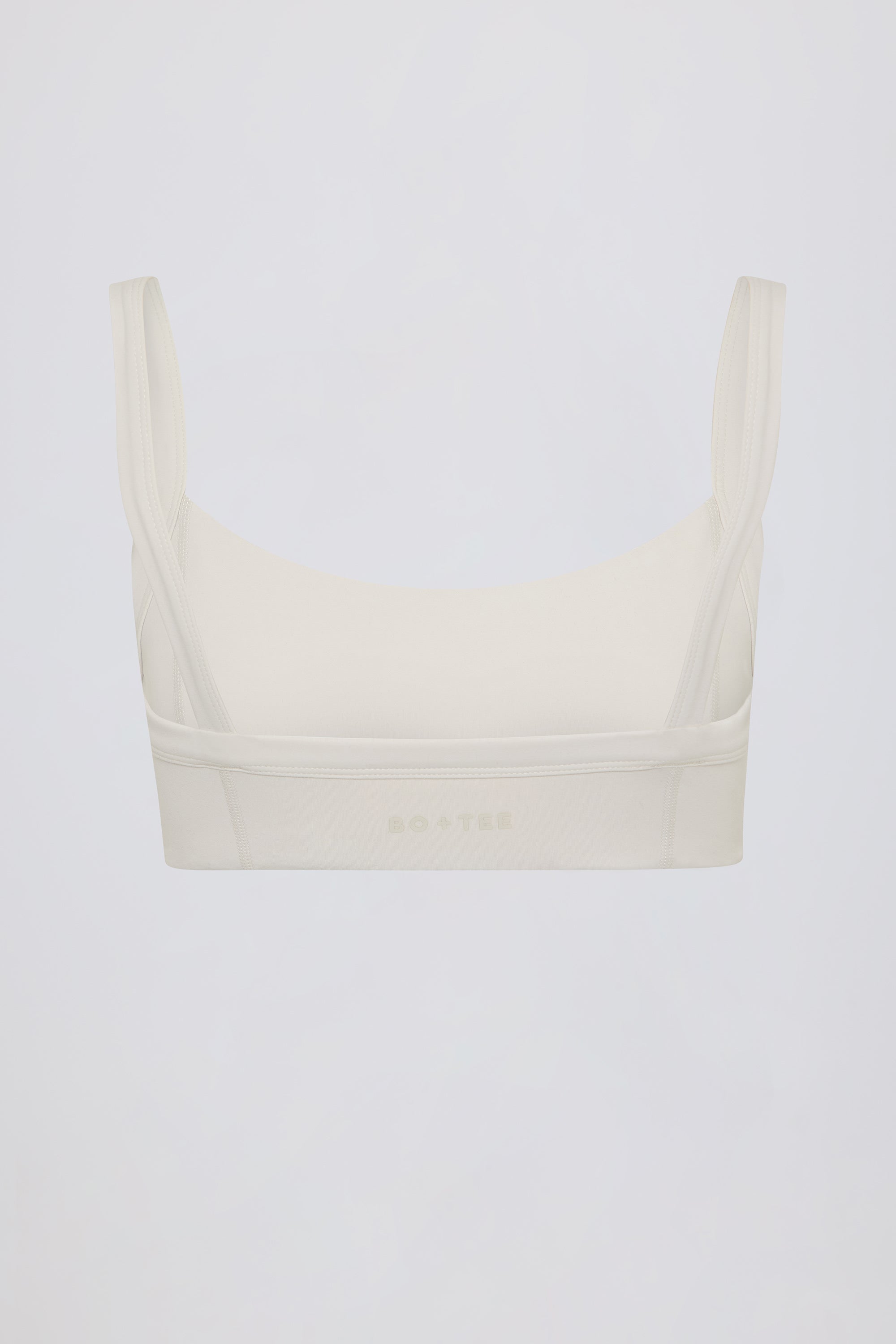 Soft Active Seam-Detail Sports Bra in Oat