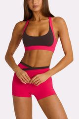 Soft Active High-Impact Sports Bra in Hot Pink