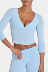 ButterCloud™ 3/4 Sleeve Top in Sky