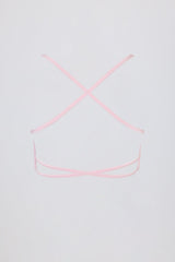 Super Sculpt Seamless Backless Sports Bra in Powder Pink