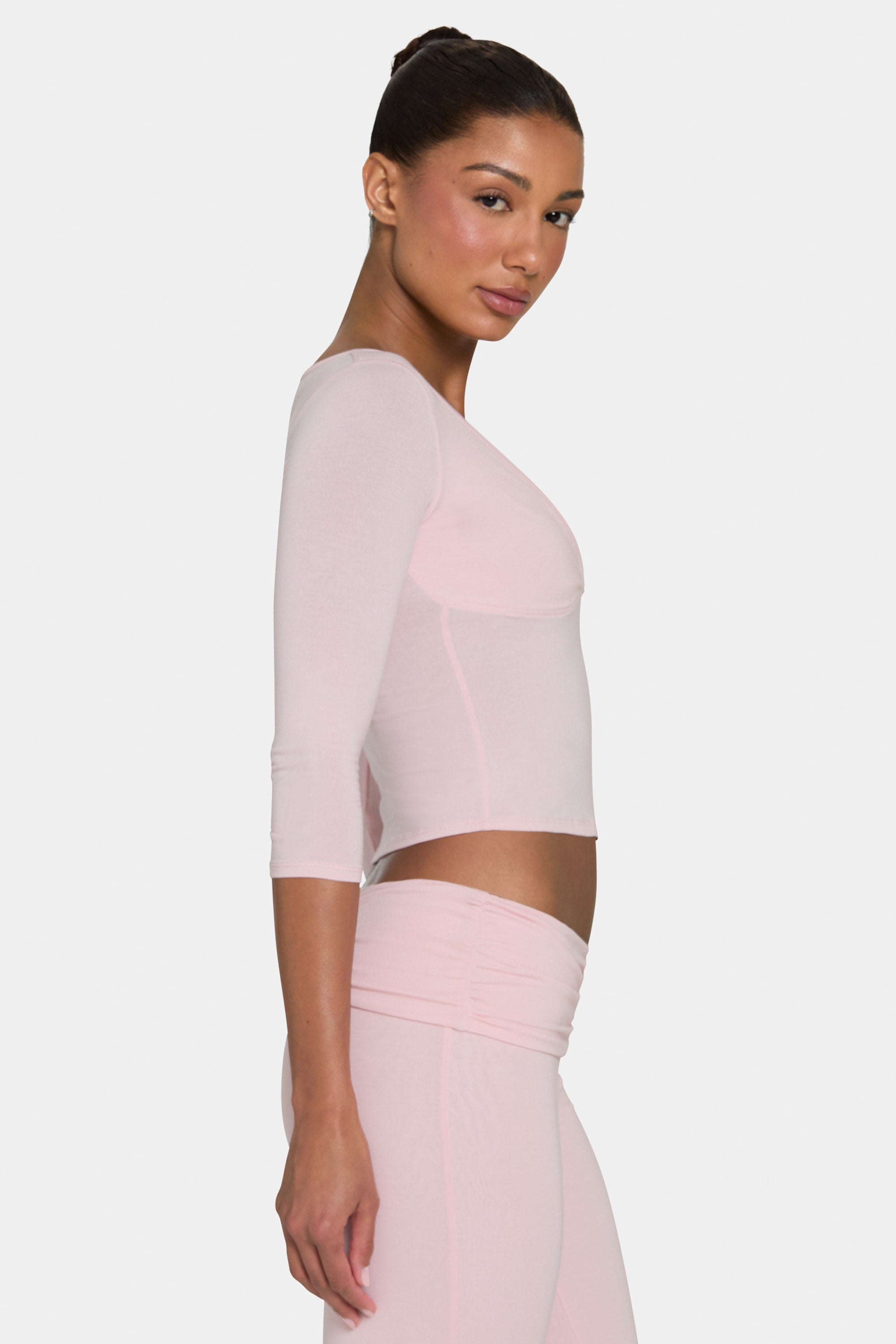 ButterCloud™ 3/4 Sleeve Top in Blush
