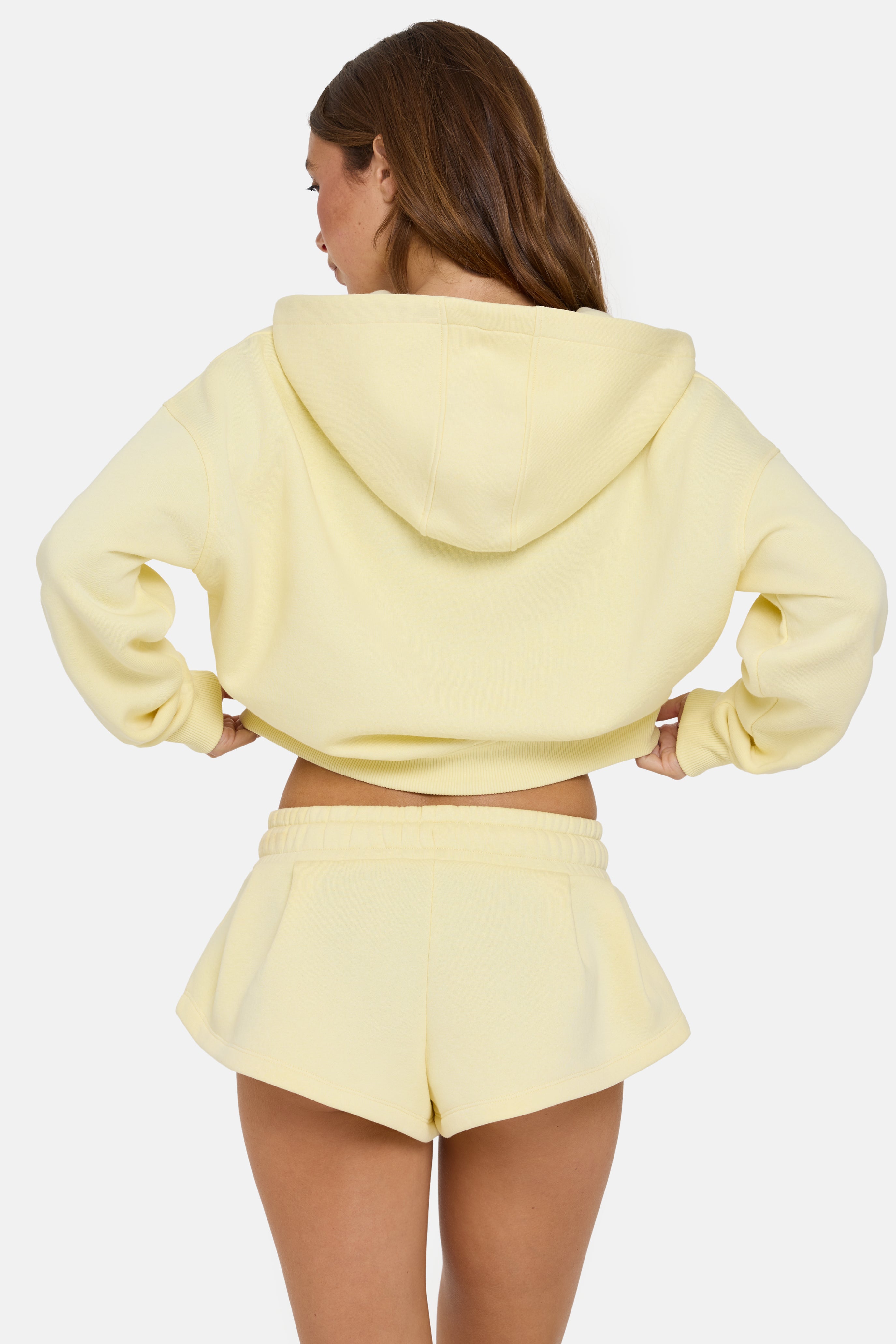 Mid-Rise Mini Shorts in Buttercream