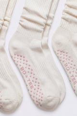 Pilates 3-Pack Socks Bundle in Coconut