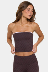 Soft Active Bandeau Top in Choc Chip