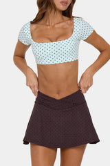 Soft Active Cap Sleeve Crop Top in Mint Chip