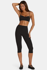Soft Active Capri Leggings in Black