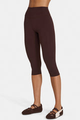 Soft Active Capri Leggings in Espresso