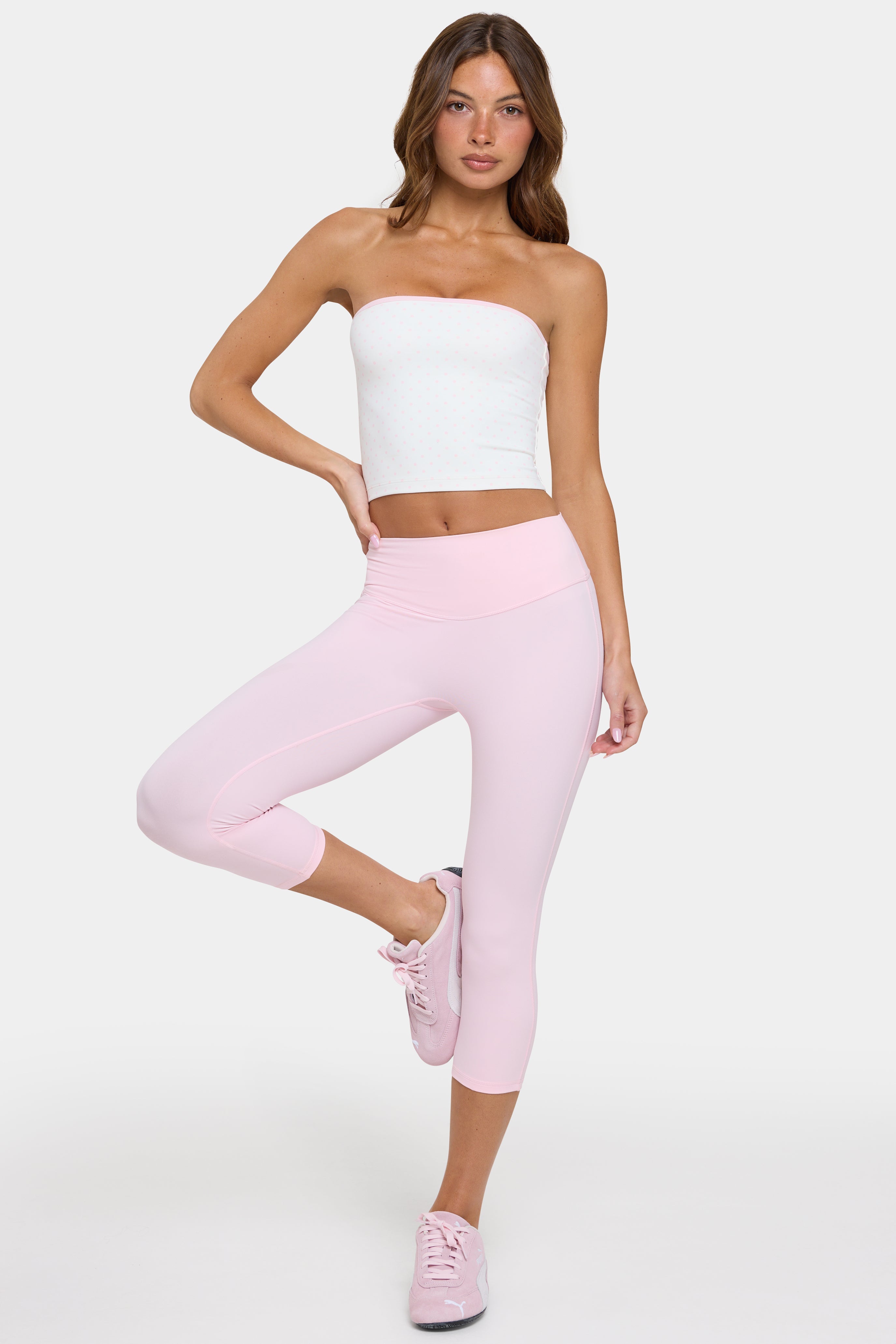 Soft Active Capri Leggings in Sorbet