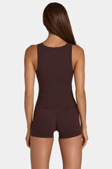 Soft Active Mini Shorts in Espresso