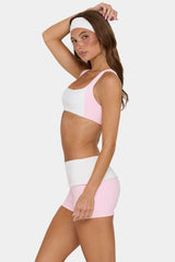Soft Active Foldover Mini Shorts in Sorbet