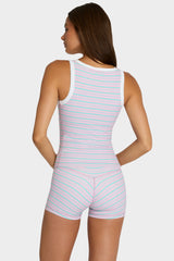 Soft Active Tank Top  in Multi Stripe