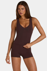 Soft Active Tank Top in Espresso