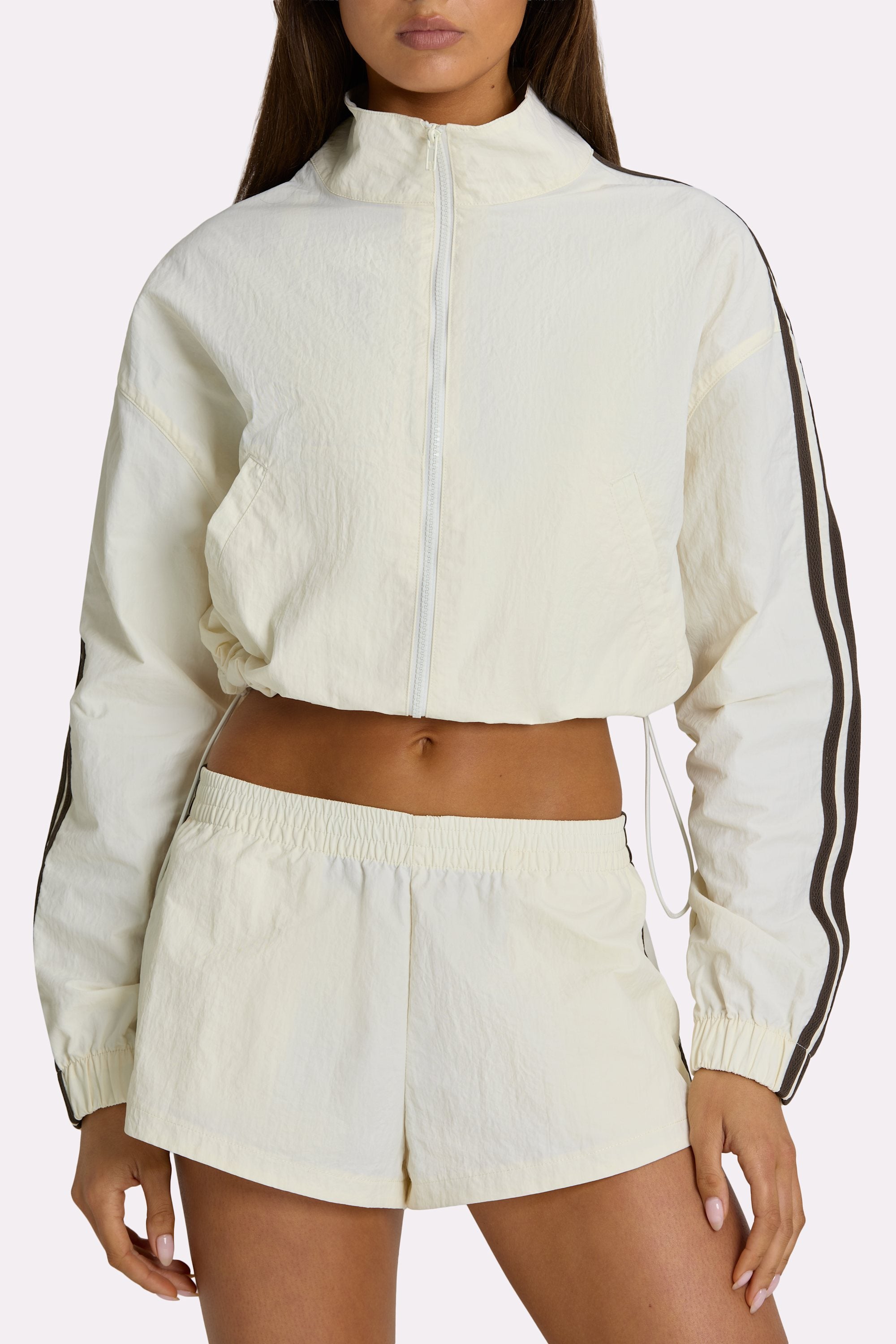 Woven Track Shorts in Coconut