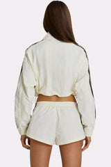 Woven Track Shorts in Coconut