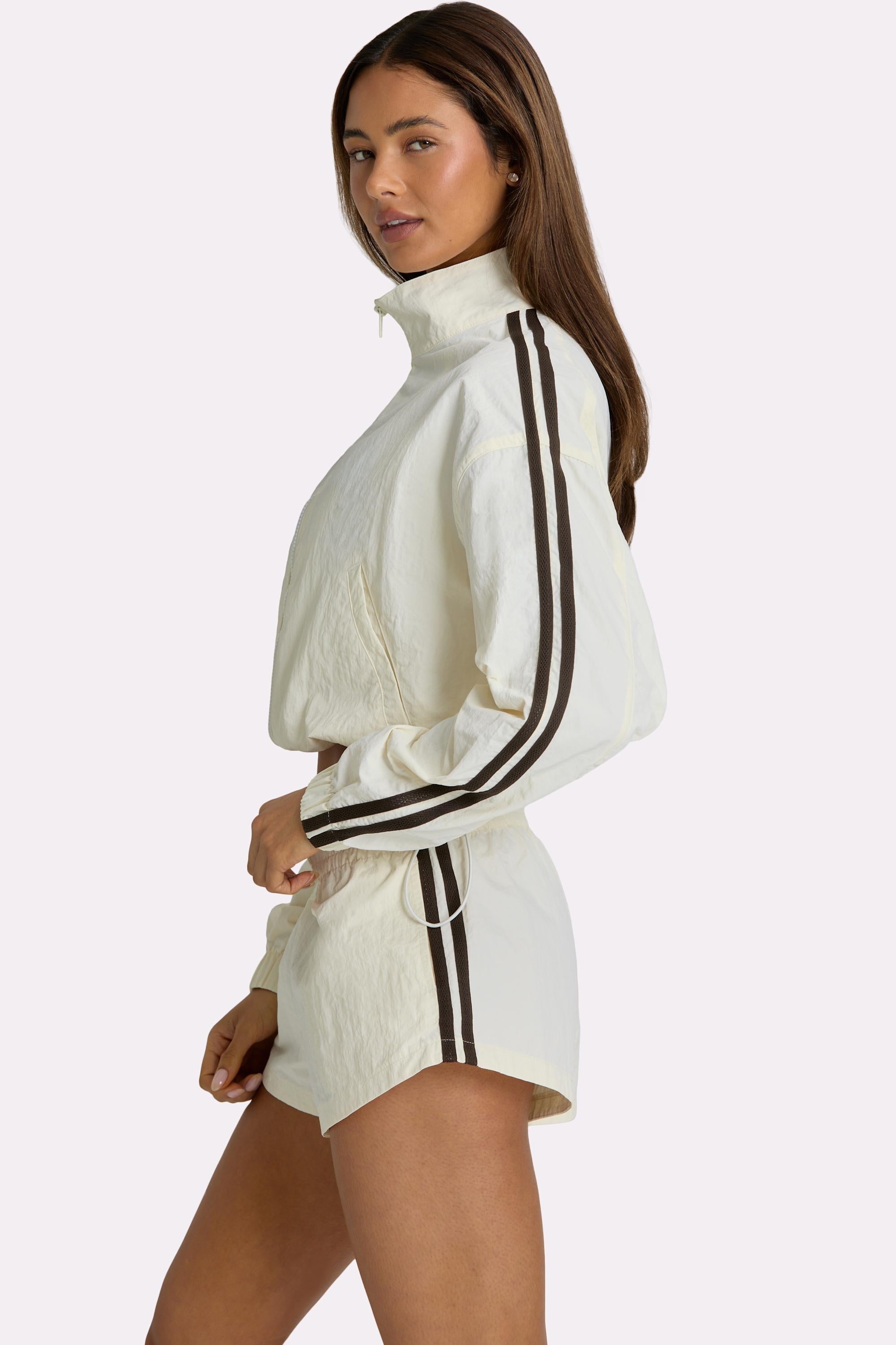 Woven Track Shorts in Coconut