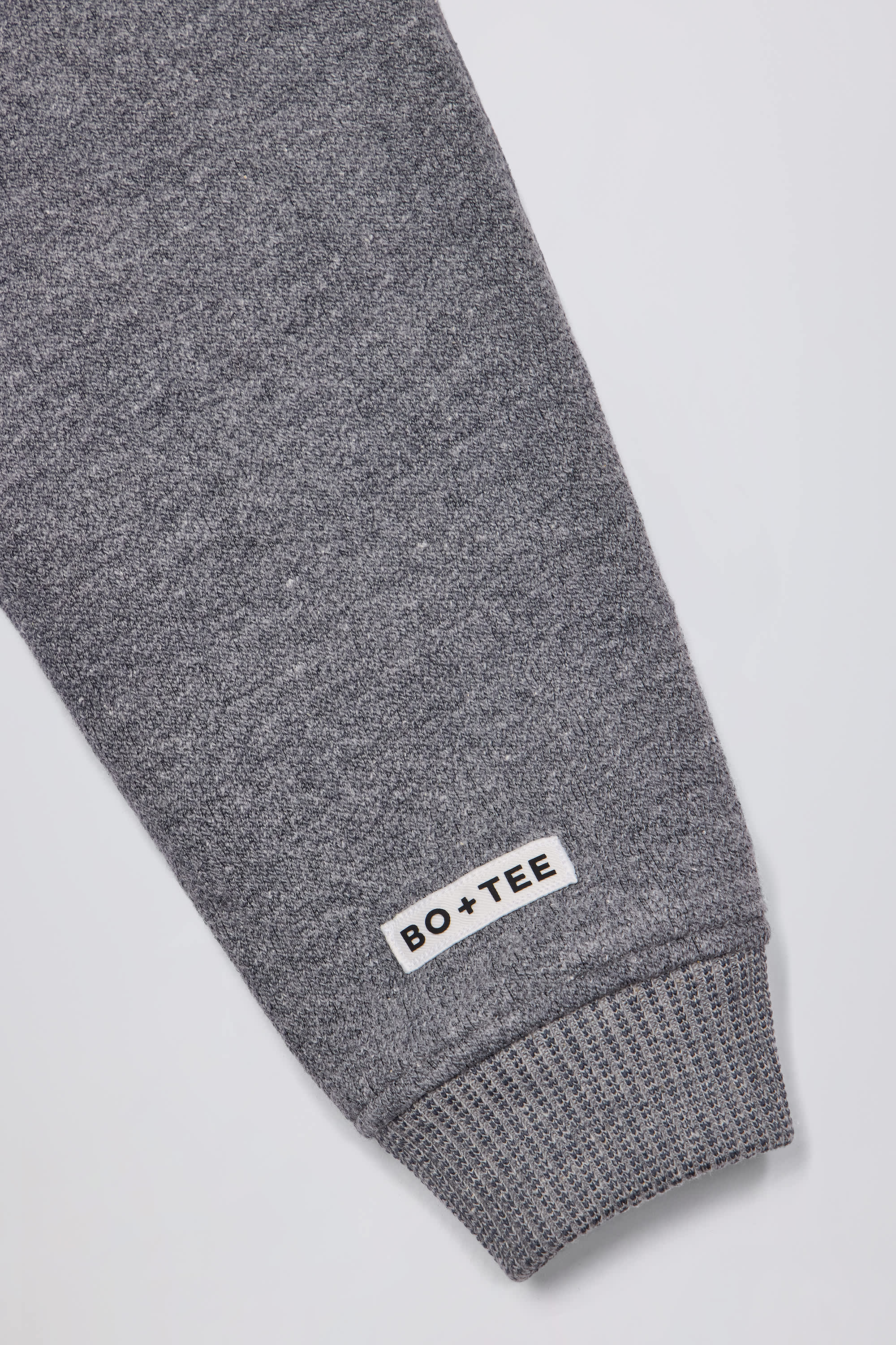 Terry Cotton Zip-Up Cropped Hoodie in Dark Grey